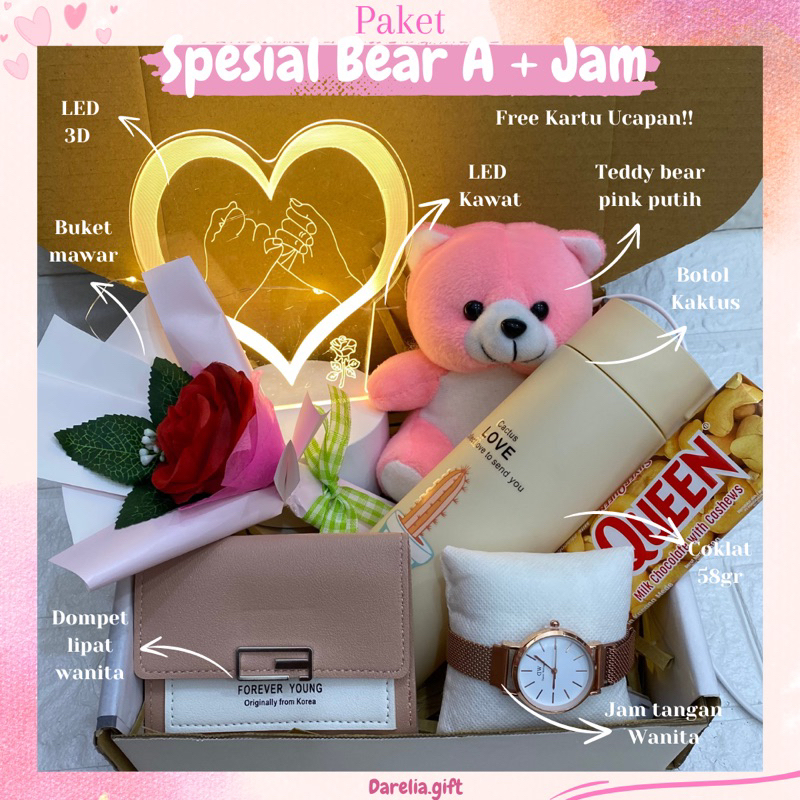 KADO ULANG TAHUN WANITA PAKET SPESIAL BEAR HAMPERS ULANG TAHUN KADO ANNIVERSARY KADO WISUDA HAMPERS 