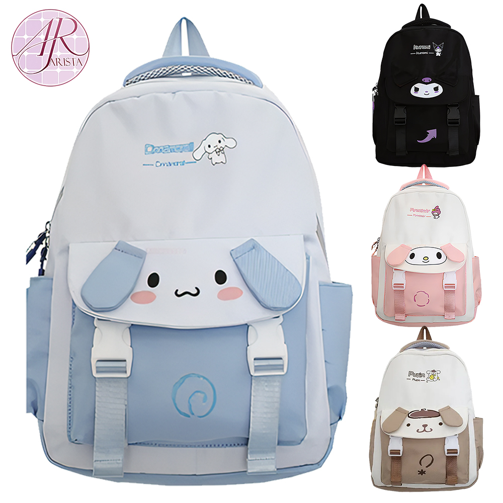 MINISO TAS RANSEL SEKOLAH SANRIO KAWAII ANAK DAN REMAJA KUROMI MELODY DAN CINNAMOROLL