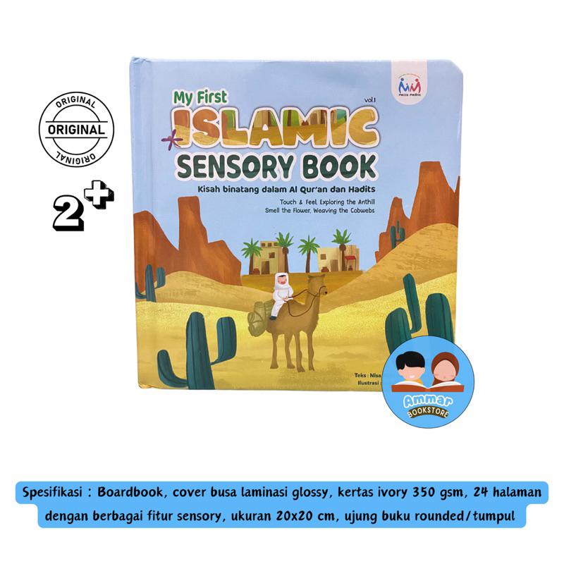 Boardbook buku stimulasi kisah hewan my first islamic sensory book