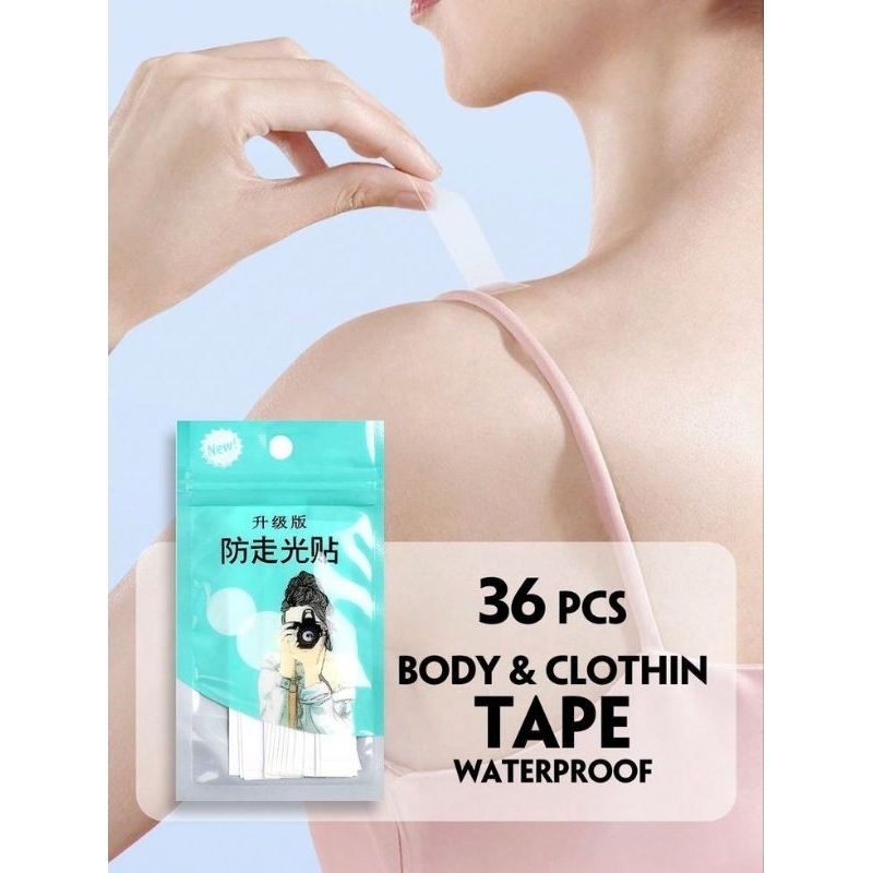 Body and Clothing Safety Tape | Plester Double Tape Transparan Pelindung Pakaian