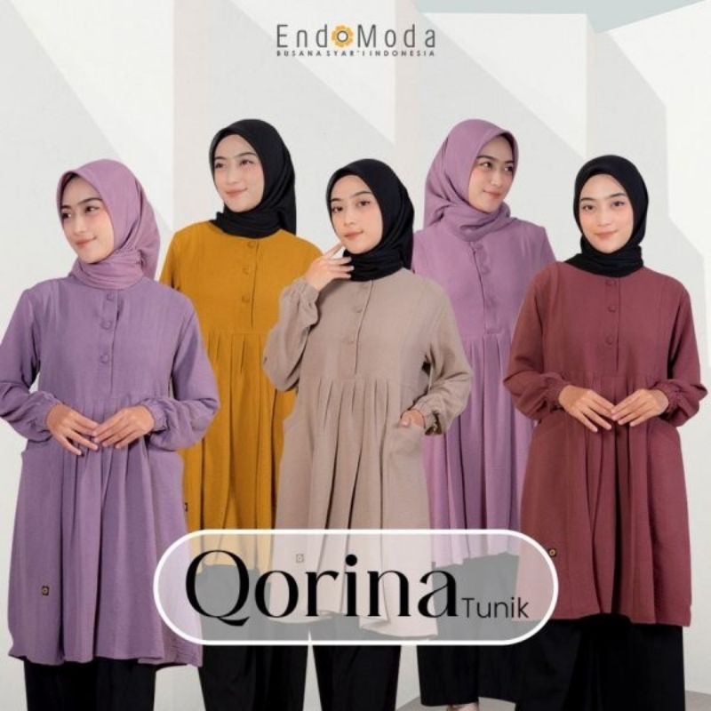 Tunik Endomoda Qorina | Tunik Polos | Tunik Premium | Tunik Kekinian | Tunik Polos Premium | Tunik E