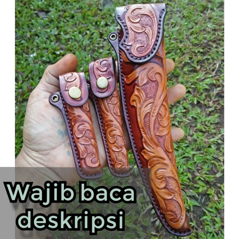 PREORDER Sarung pipa once gg ukir bahan kulit