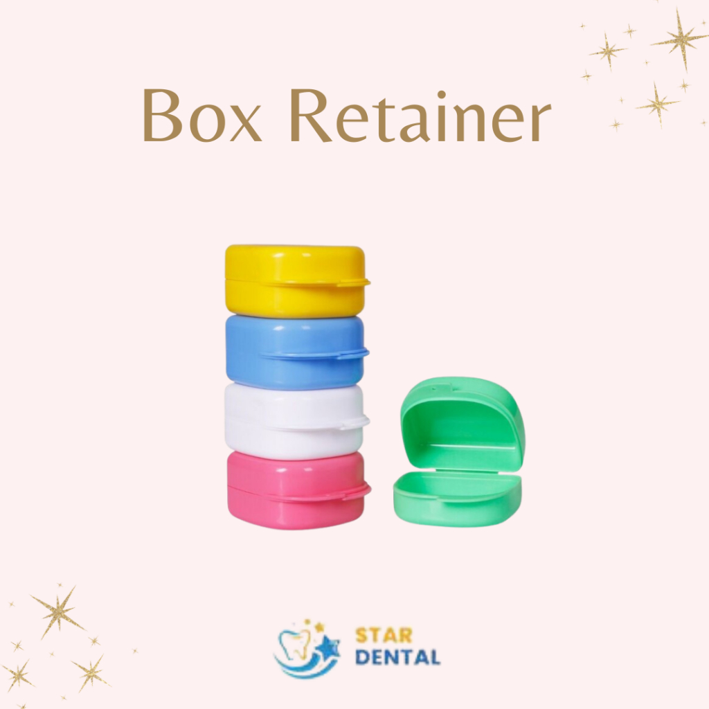 Kotak retainer behel ortho besar denture box gigi palsu tempat wadah hawley retainer kawat gigi brac