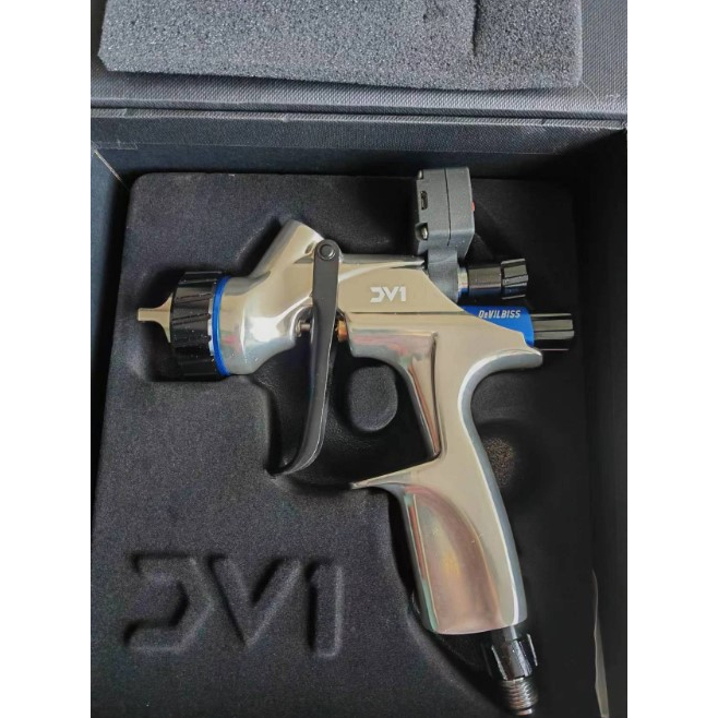 DeVilbiss DV1 1.3mm Silver/Olive Digital Basecoat Spray Gun *600ml Cup Included*