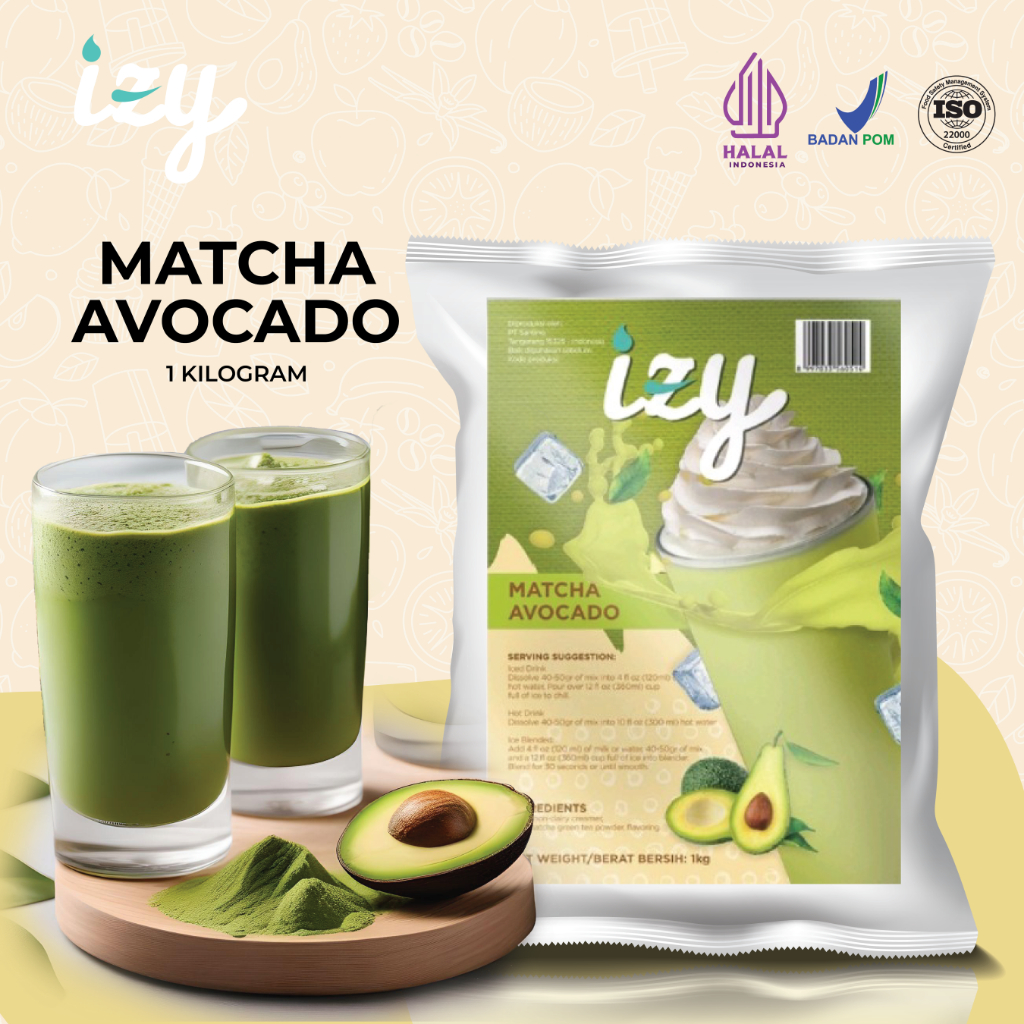 

Izy Powder Drink Matcha Avocado - Bubuk Minuman Matcha Alpukat 1 Kg