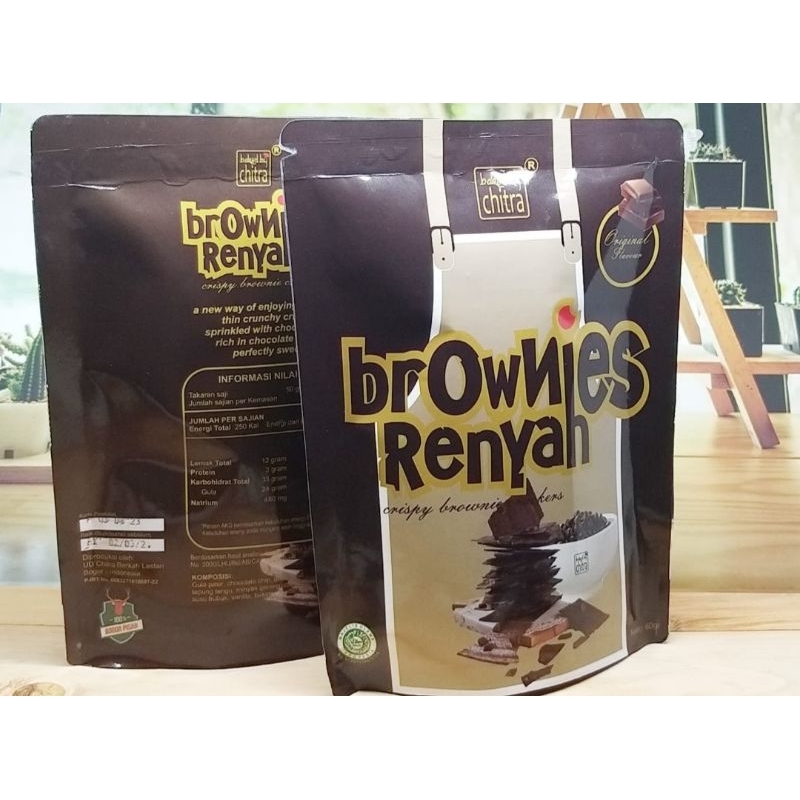 

Brownies Renyah Chocochips 60gram paket 5 pouches Cemilan Snack Brownies Crispy Brownies Chips Brownis Kering Bronis Coklat Makanan Ringan