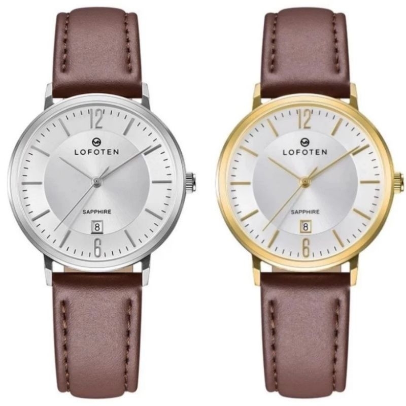 LOFOTEN 8103 Jam tangan Wanita saphire strap Kulit Original