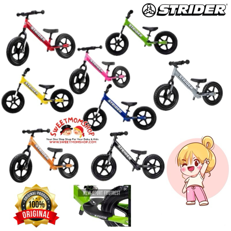 Strider Balance bike push bike anak sepeda 12 sport