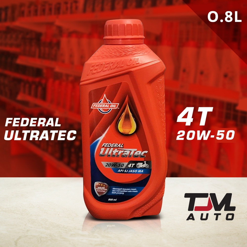 Oli Federal Ultratec 20W-50 0.8L - Federal Ultratec 20W-50 800ml - Oli Motor Bebek, Oli Motor Koplin