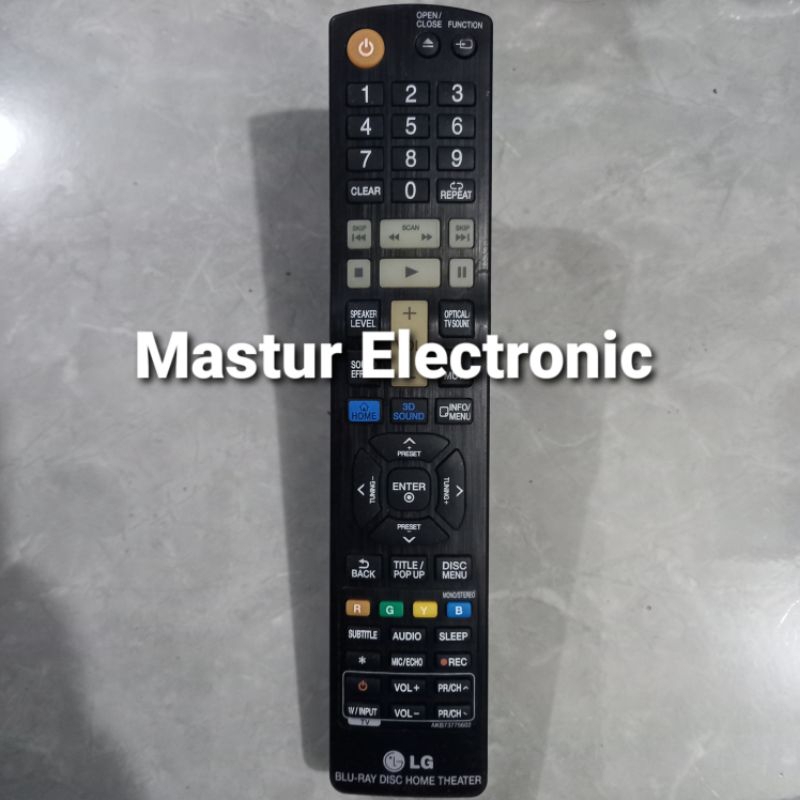 REMOTE REMOT DVD BLU RAY HOME THEATER 3D SOUND LG AKB73775602 ORIGINAL
