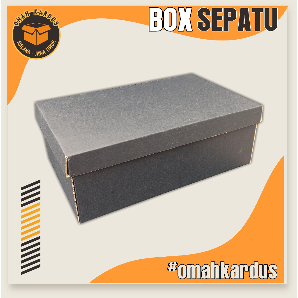 

Box Sepati 32x20x11 cm E FLUTE / kardus box polos / kardus diecut / box diecut / box hampers / kardus hampers / box baju / kardus baju / box hijap / kardus dus box