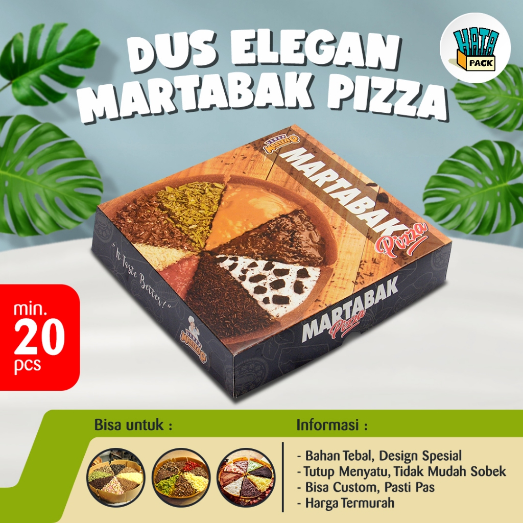 Dus Martabak Pizza / Box MTB Pizza / Sedap Mantap Martabak Pizza Ukuran 25 x 25 x 5 cm Bekasi