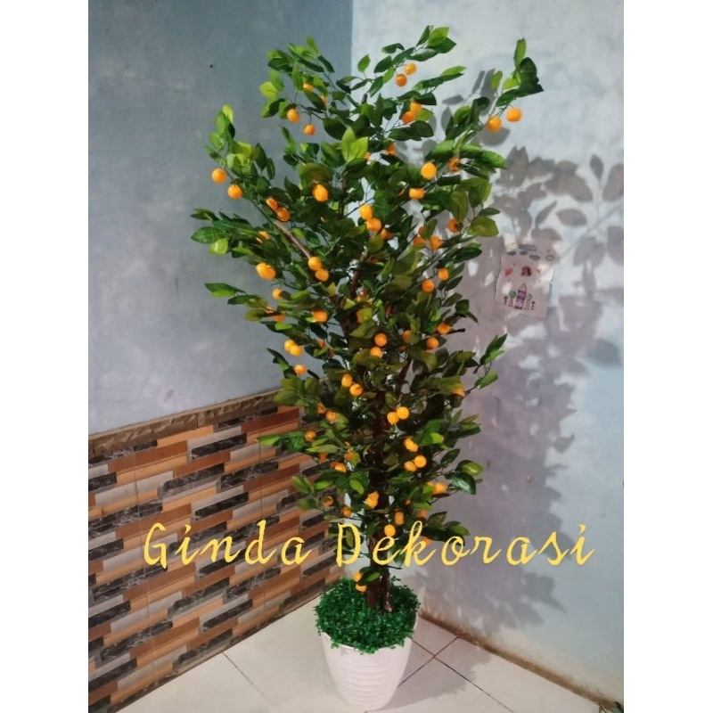 Pohon Jeruk Imlek Artificial Pohon Plastik 170 Cm