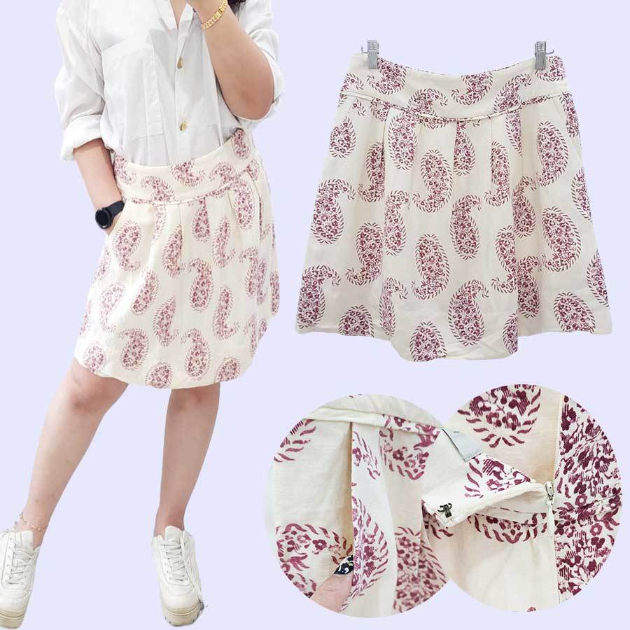 Loft White pink tunic skirt