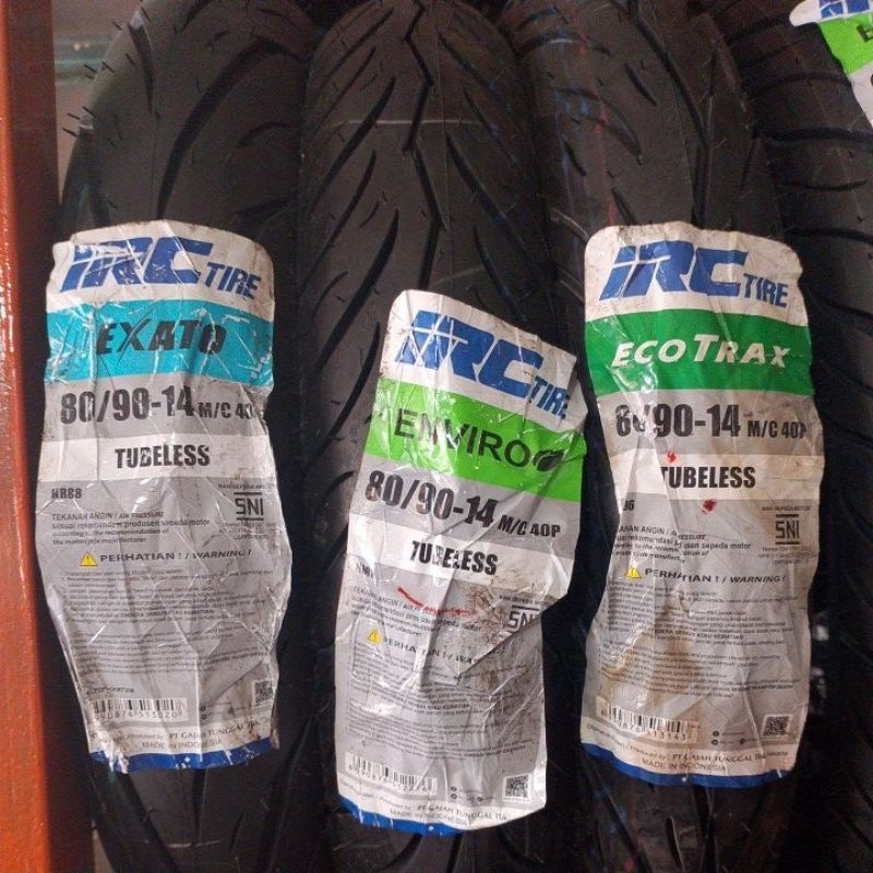 BAN TUBELESS IRC 80/90-14 free pentil tubeless