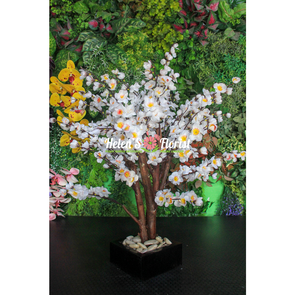 Bonsai Artifisial Sakura Putih HELEN FLORIST