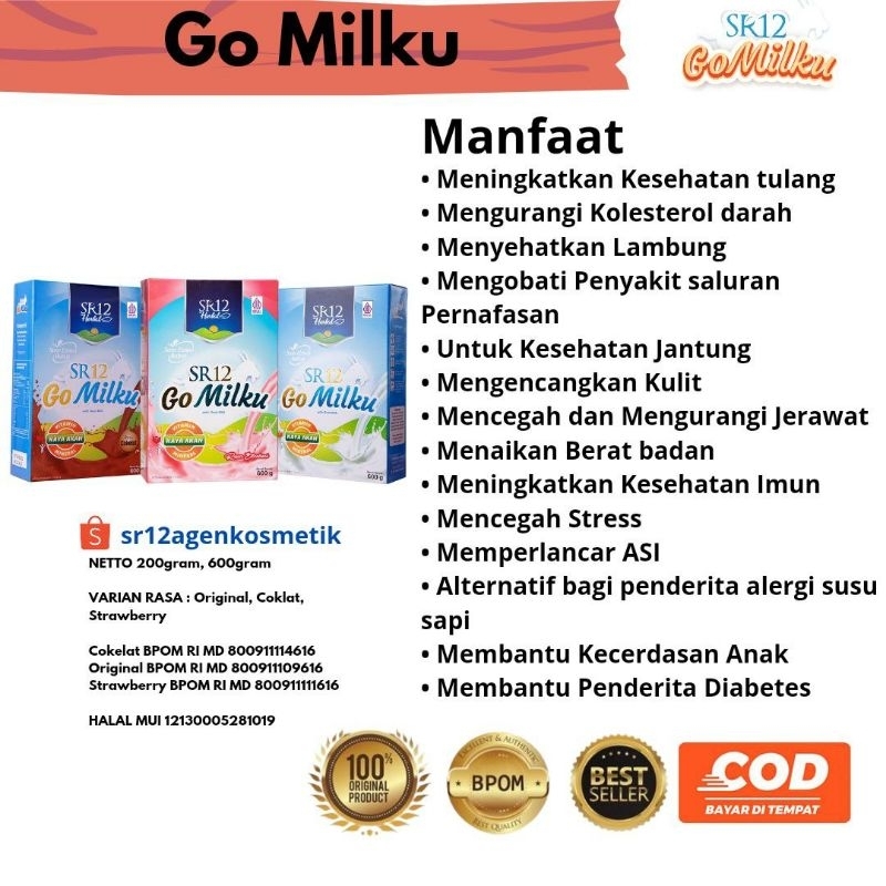 

Gomilku SR12 Halal Susu Etawa Premium Meningkatkan Imun Tubuh Kesehatan Aman Untuk Penderita Diabetes Kolesterol Asam Urat