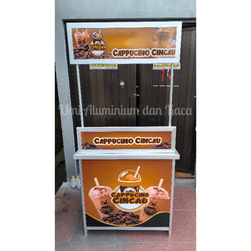 Booth portable / meja lipat / meja jualan 80cm bisa custom desain