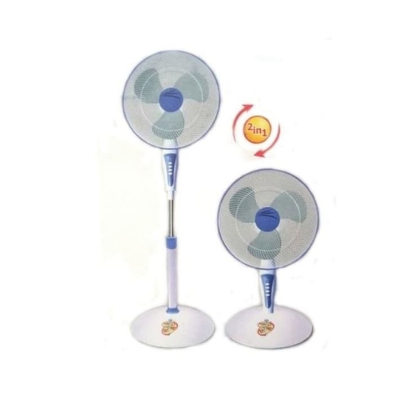 Maspion Kipas Angin berdiri F-168S 16inch/40cm/2 fungsi duduk berdiri