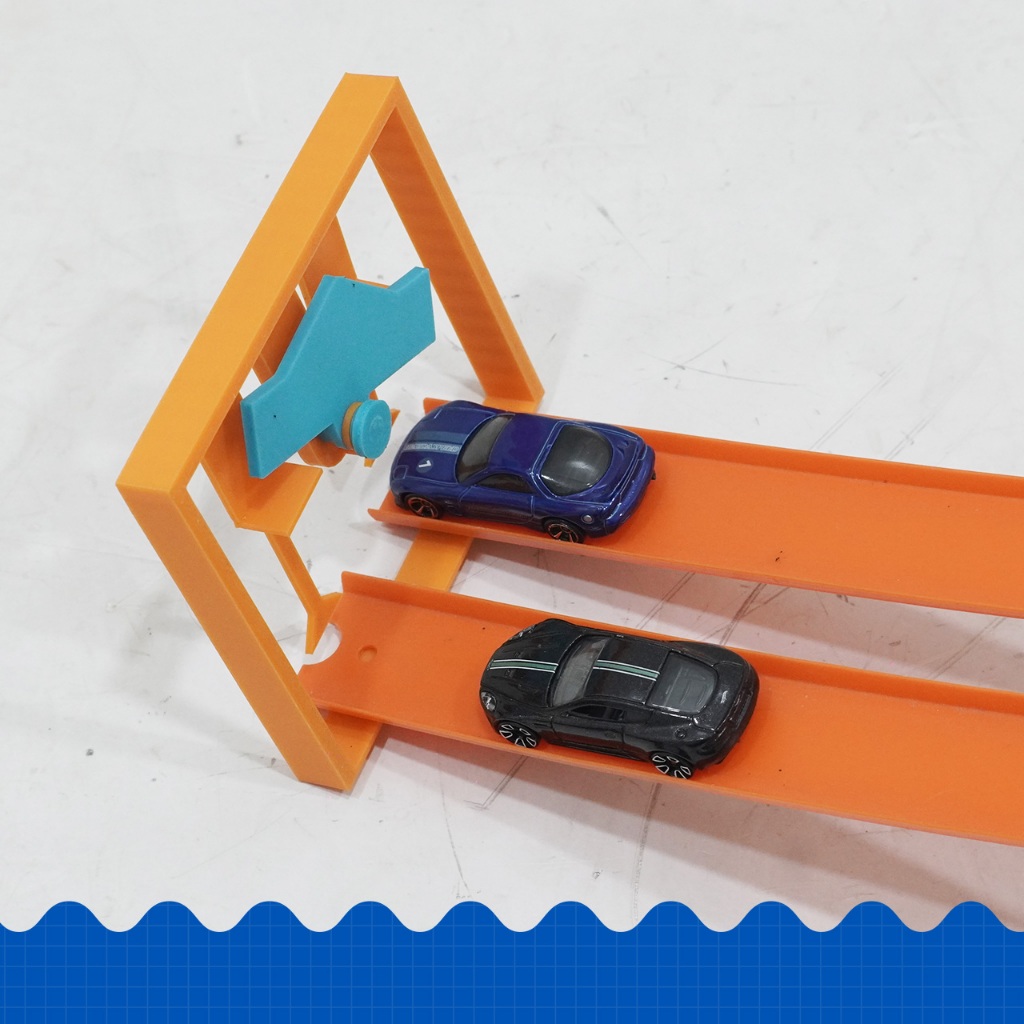 Custom Simple Finish Gate Hotwheels Diecast Track 3D Printed