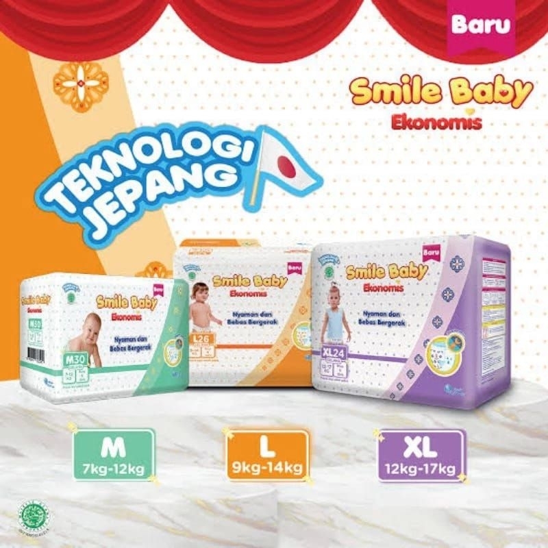 Popok bayi tipe celana GOON smile baby pants S40 M34 L30 diapers sekali pakai