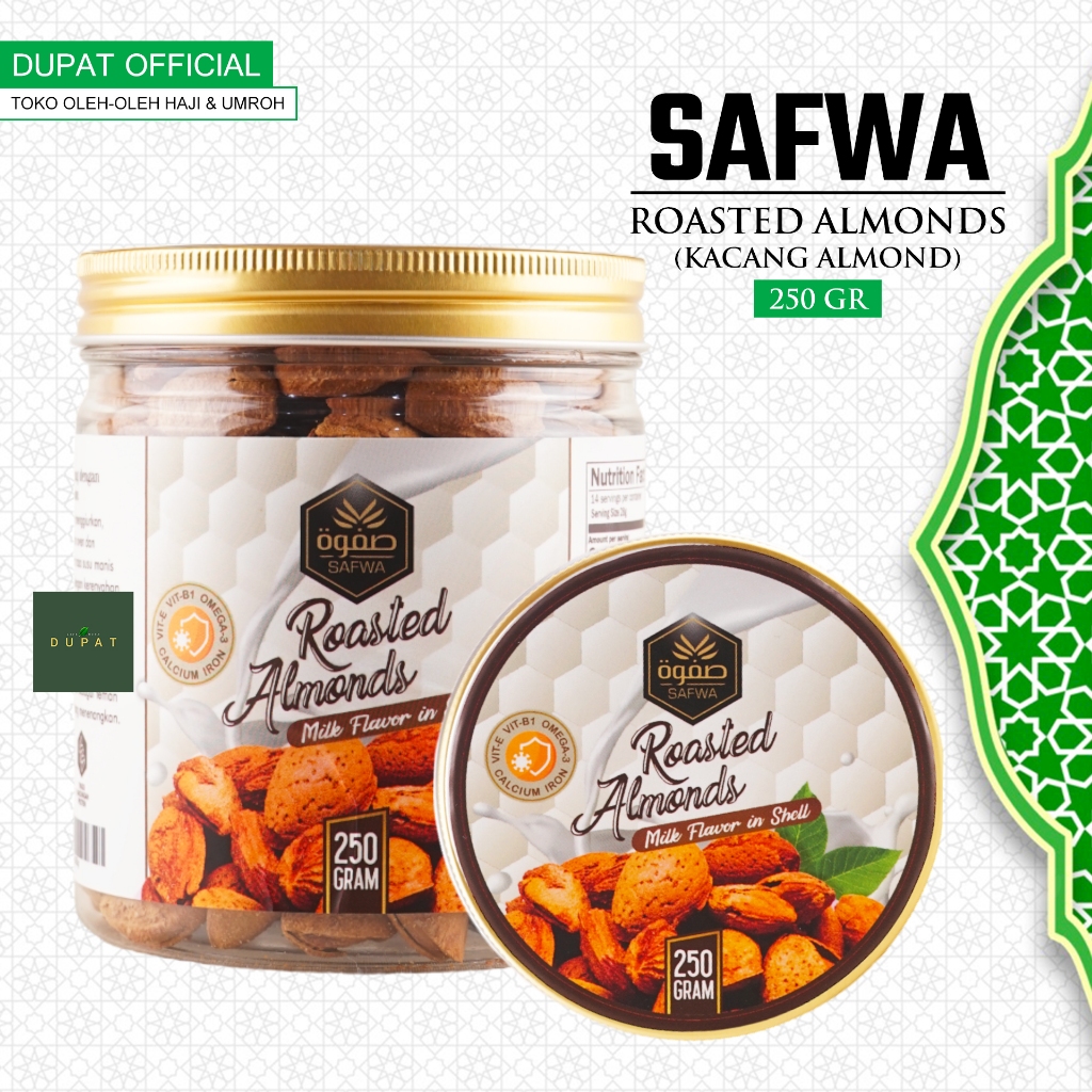 

SAFWA ROASTED ALMOND / KACANG ALMOND KULIT PANGGANG PREMIUM 250 gr