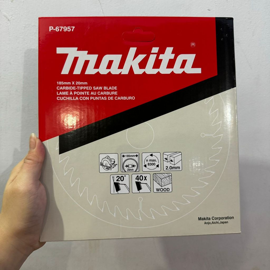Mata Gergaji MAKITA ASLI  Circular Saw 7" 7inch x 40T TCT Saw Blade 7x40T Type P67957 Makita