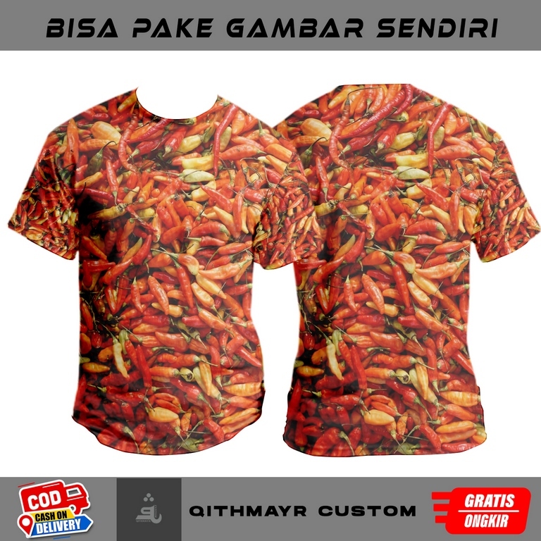 kaos viral tiktok cabe rawit | baju murah motif unik cabe merah pedas hot | T-shirt kekinian OOTD ar