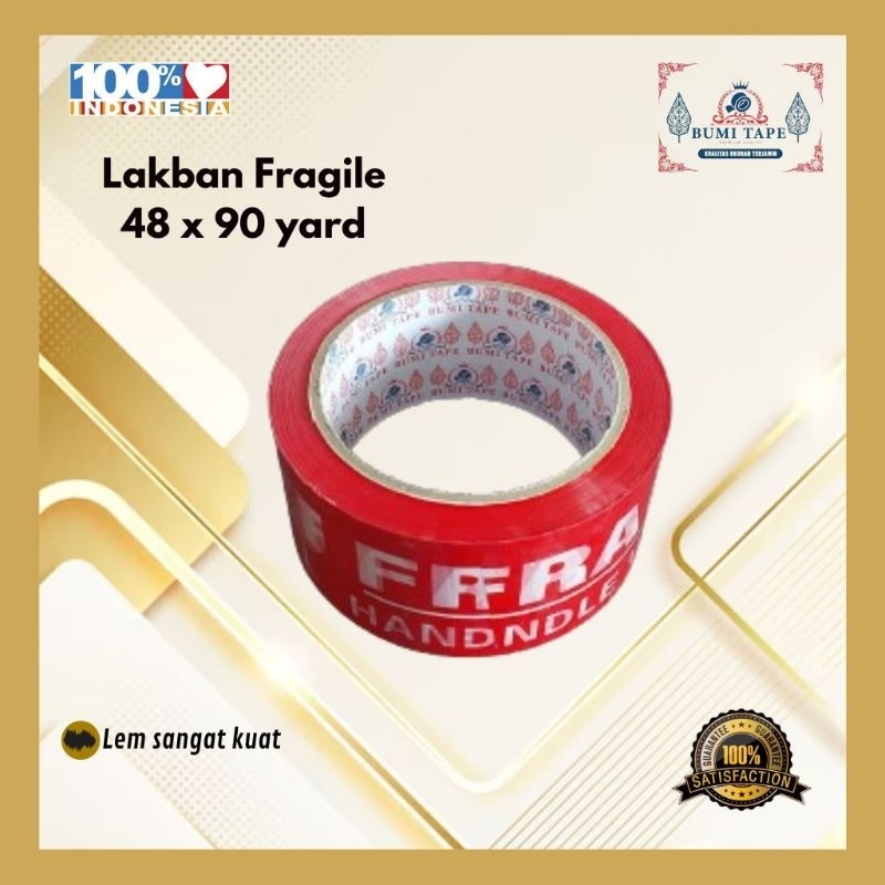 

Lakban Fragile 48 x 90 ( 1 roll/pcs ) Bumi Tape