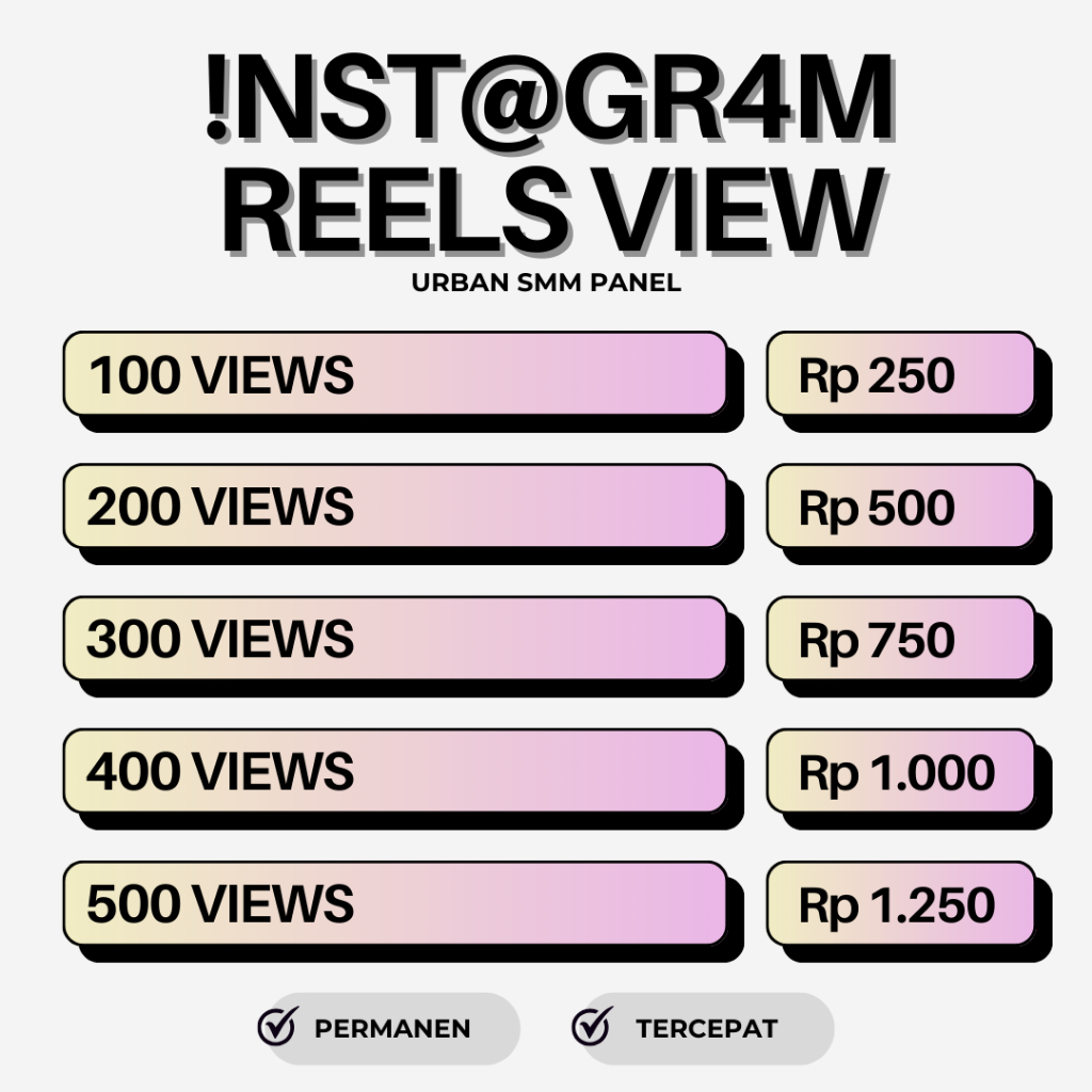 URBAN SMM - Views Reels Instagram Viewers MIx Indonesia Worldwide Permanen