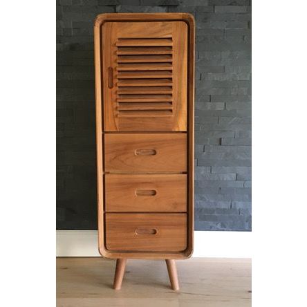 nakas minimalis retro serbagnu, nakas jati minimalis, nakas model laci jati