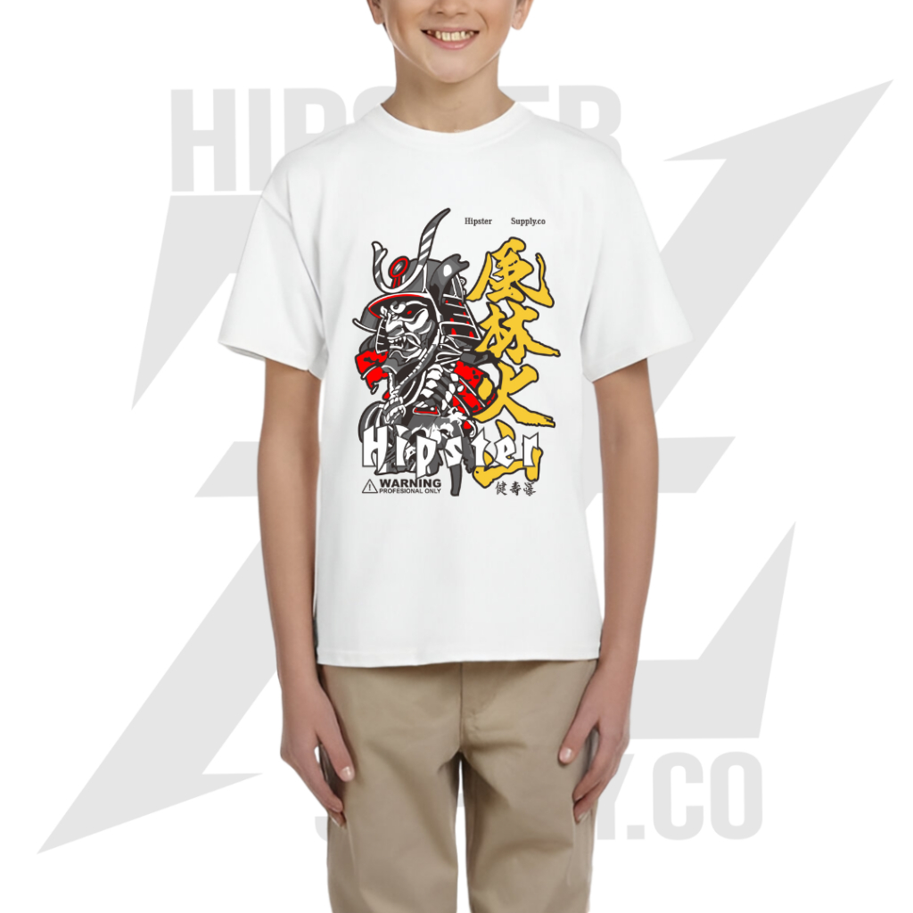 HIPS-K T-Shirt Kaos Distro Anak Laki Laki Umur 8-16 Tahun Series Robbot Samurai Japan Keren 30s