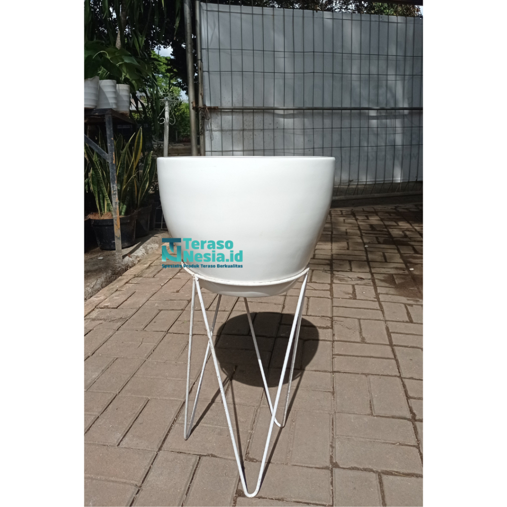 Pot gerabah keramik/ pot keramik putih glossy