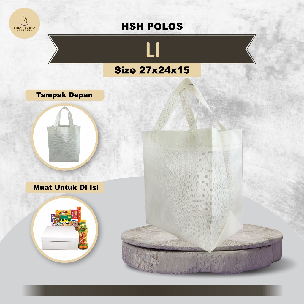 

Tas Kotak Nasi 15x15 | Tas Tasyakuran Tas Berkat Tas Walimahan | Tas Polos Kotak Nasi HSH BOX 27x24x15