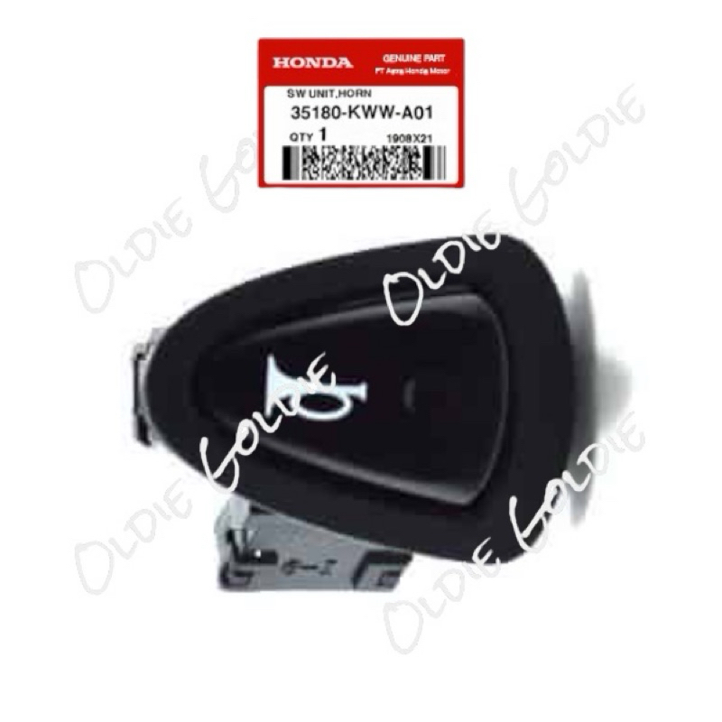 35180-KWW-A01 Tombol Klakson Revo 110 Revo AT Matic Spacy Vario 110 Techno Scoopy Karbu