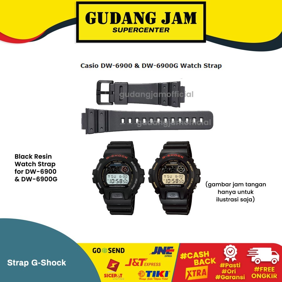 Tali Strap G-Shock DW-6900 DW6900 DW-6900G DW6900G Casio Original