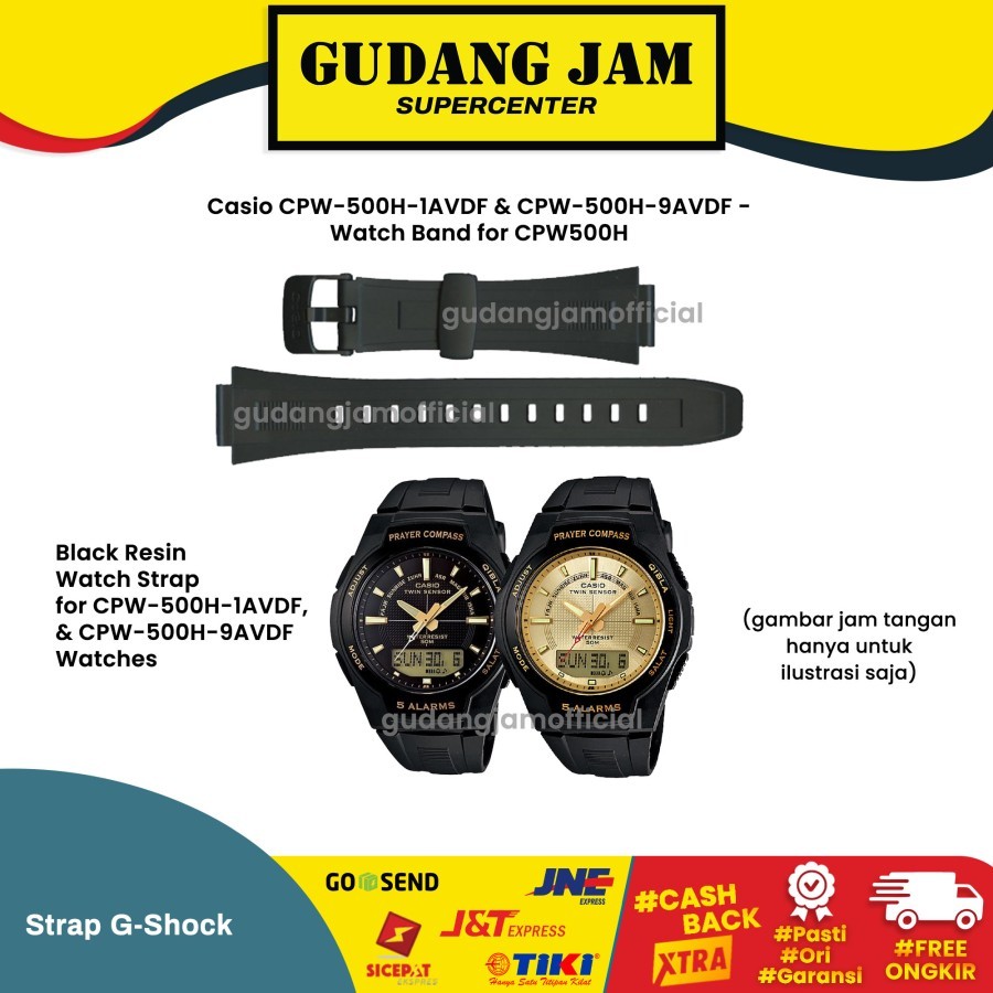 Tali Strap Casio CPW-500H CPW500H CPW-500 CPW500 Band Watch Original