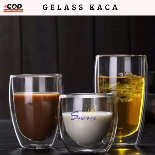 GELAS DOUBLE WALL / GELAS DOUBLE LAYER / GELAS MOCTAIL / GELAS KACA CUP / GELASS KOPI