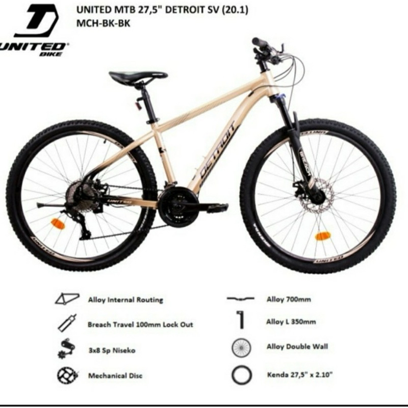 Sepeda Gunung MTB 27.5 United Detroit SV