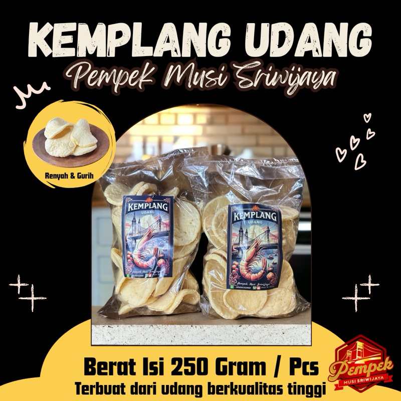 

Kemplang Udang 3 Bungkus Pempek Musi Sriwijaya