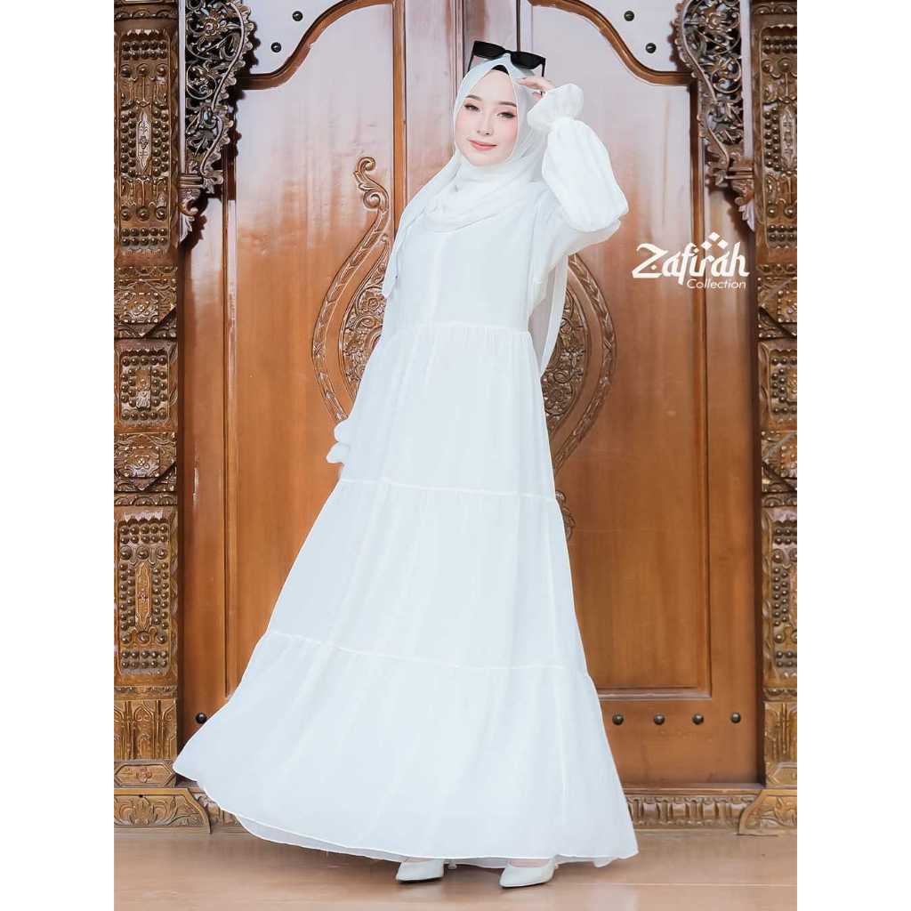 Gamis Aishwa Bahan Ceruty Baby Doll Armani Full  Furing Premium