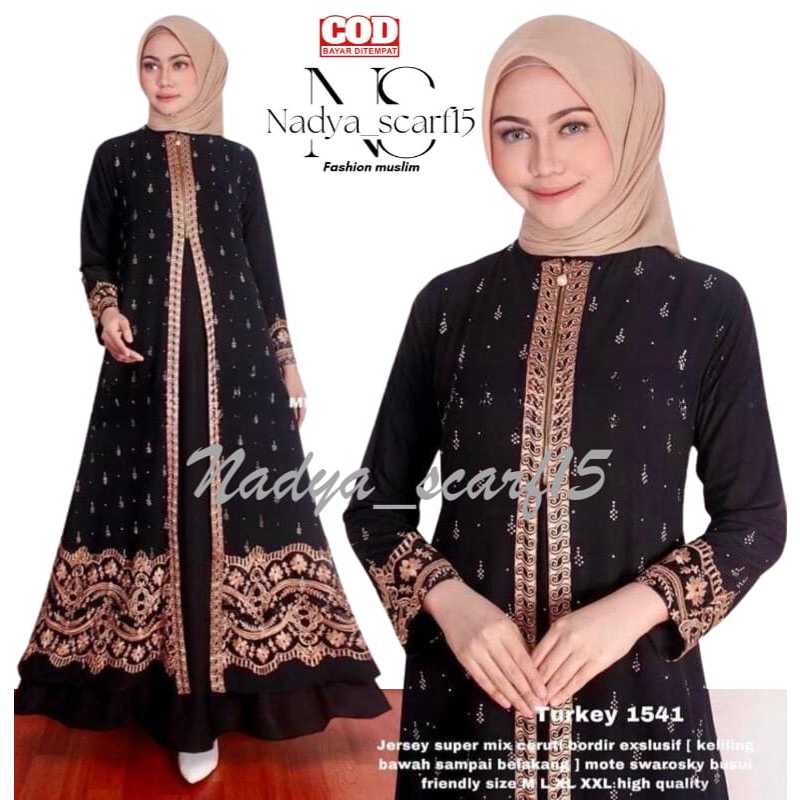 Gamis Abaya Turkey TABUR BUSUI Busui Hitam dan Warna FULL Ceruty Mode Terbaru