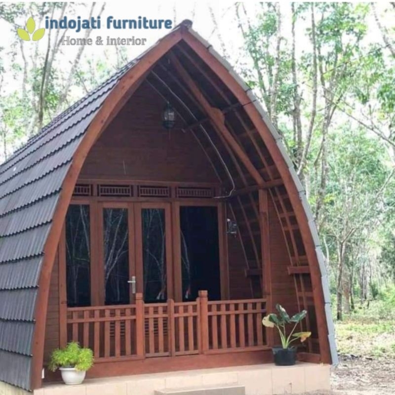 rumah lumbung minimalis kayu jati | rumah kayu