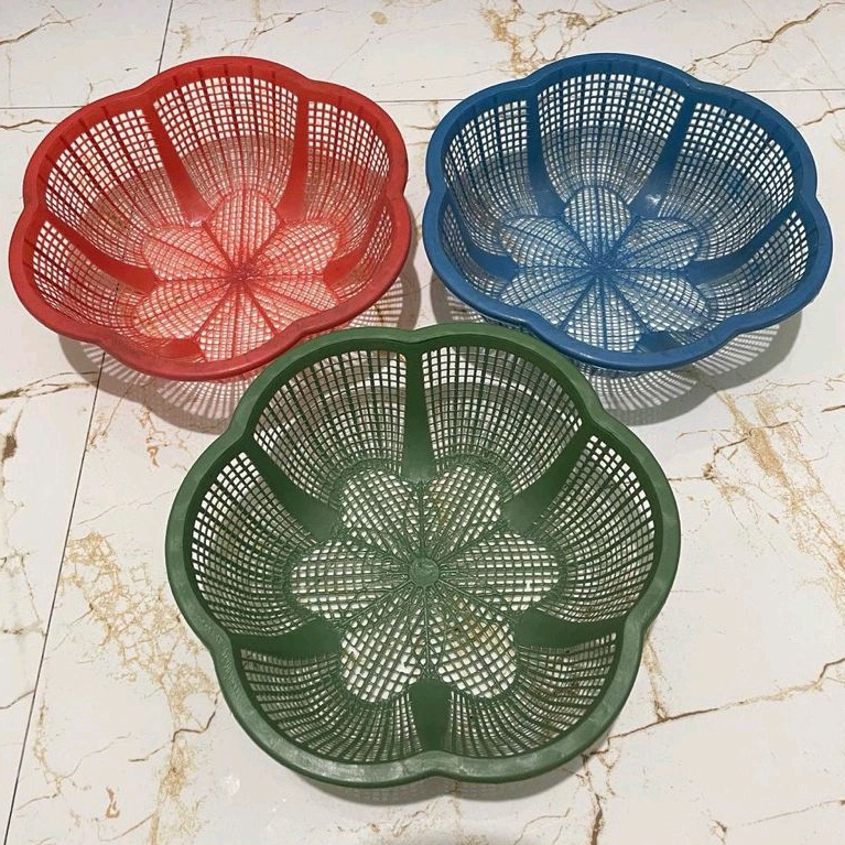 1 LUSIN/12 PCS Wakul Mawar bolong super / wakul mawar bolong / besek plastik wakul bakul nasi ceting