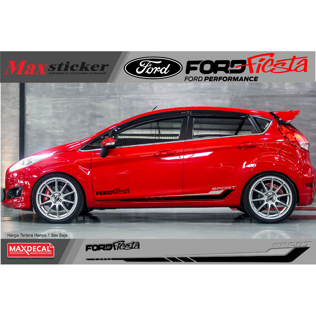 STICKER FORD FIESTA SIMPLE CUTTING STICKER MOBIL FORD FIESTA