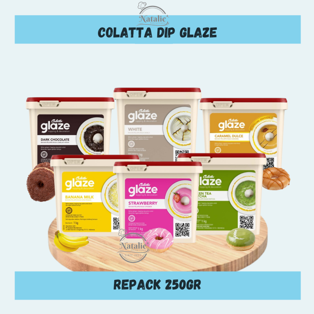 

Colatta Glaze Dip Glaze Colatta 250gr - Topping Donat Glaze Topping Pisang Lumer