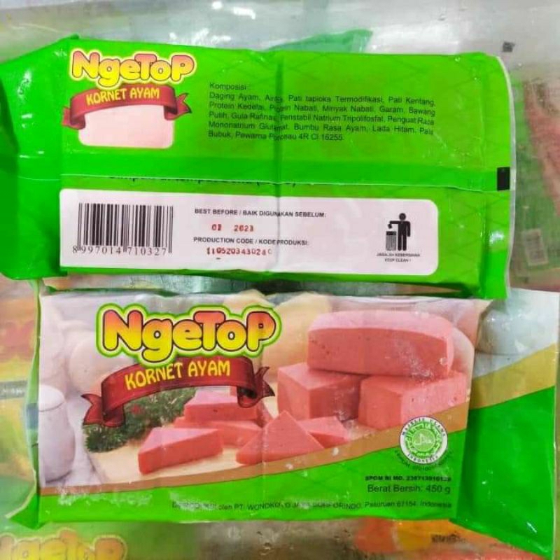 

kornet ngetop 450gr/ngetop kornet ayam