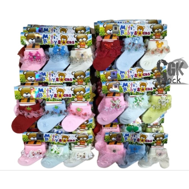 Pabrik  Kaos Kaki Bayi 3in1 RENDA  Kaos Kaki Baby 3in1  Kaos Kaki Baby  Kaos Kaki Bayi