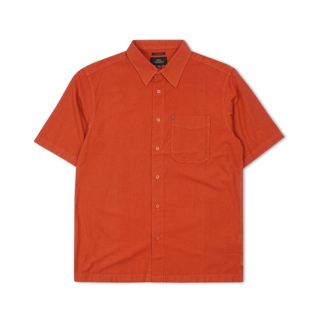 MGee Kemeja Pria Shirt Lengen Pendek Mgee Original SPECTRUM ORANGE