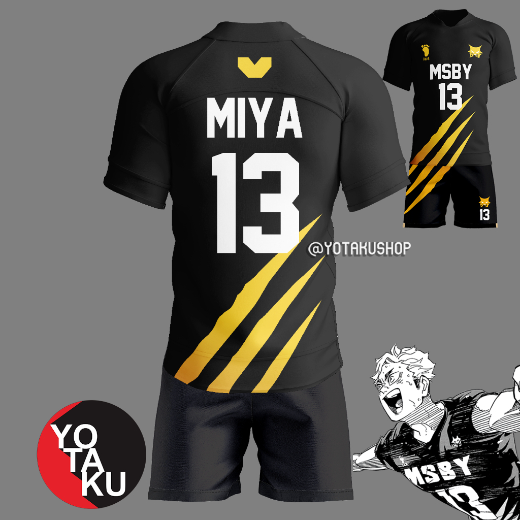 Jersey Anime Cosplay Haikyuu Haikyu Atsumu Miya MSBY Black Jackals YOTACOS